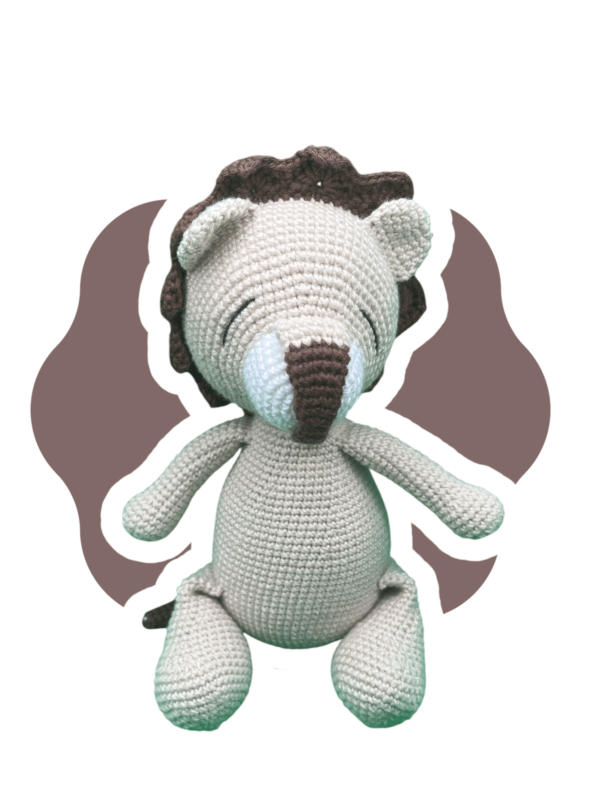 Doudou lion au crochet