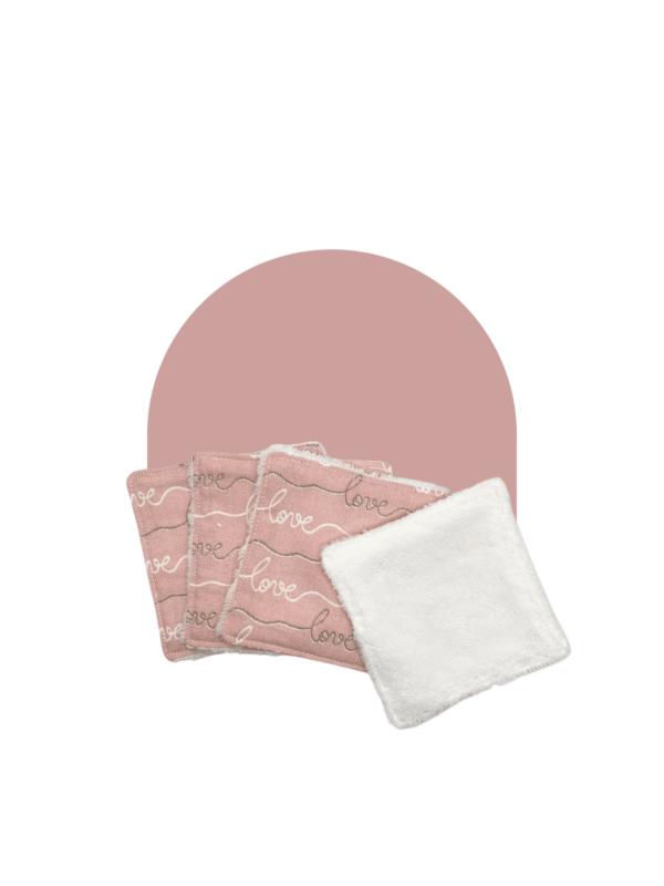 Lingettes lavables motif love