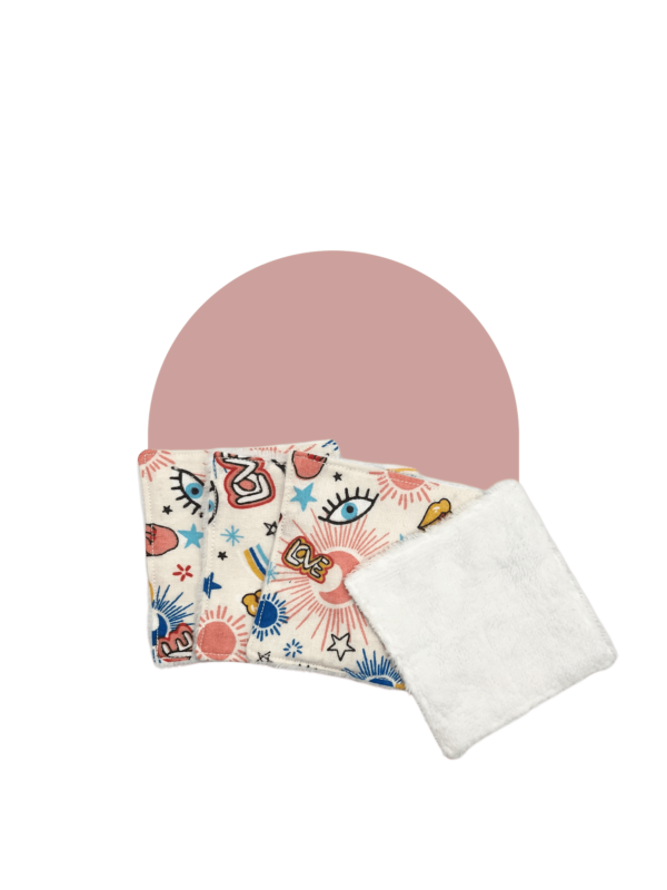 Lingettes lavables motif yeux