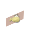Porte-clé crochet baleine jaune