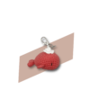 Porte-clé crochet baleine rouge