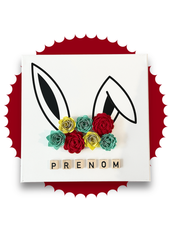 Cadre personnalisé lapin noir