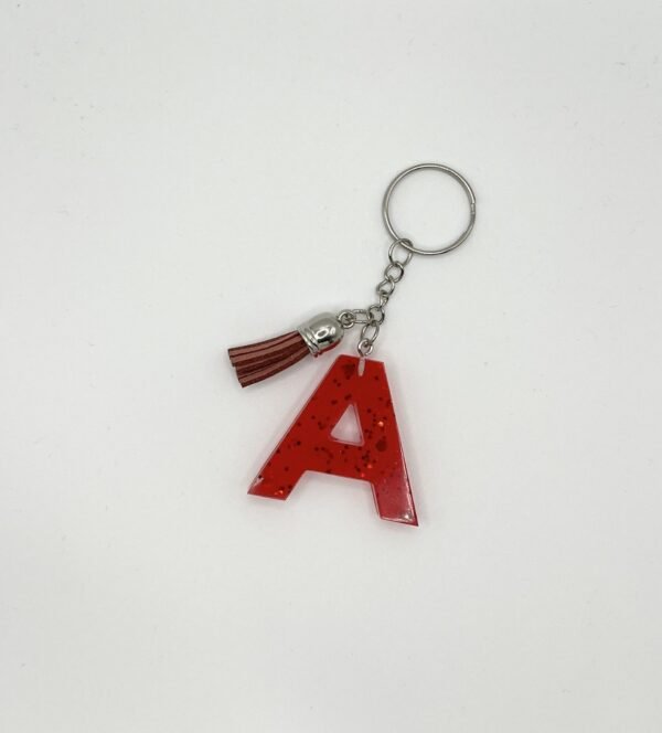 Porte clé lettre A rouge