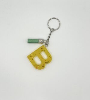 Porte clé lettre B jaune