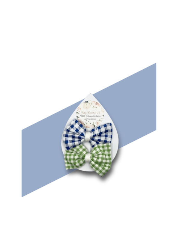 barrettes motif carreaux
