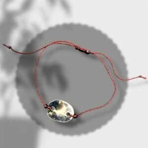 bracelet ovale noir et jaune