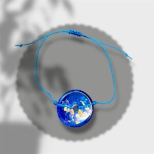 bracelet rond bleu et jaune