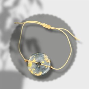 bracelet rond noir et jaune