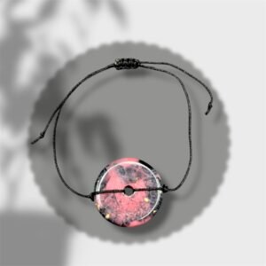 bracelet rond rose et noir