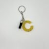 Porte clé lettre C jaune