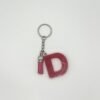 Porte clé lettre D rose