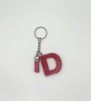 Porte clé lettre D rose