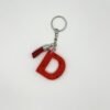 Porte clé lettre D rouge