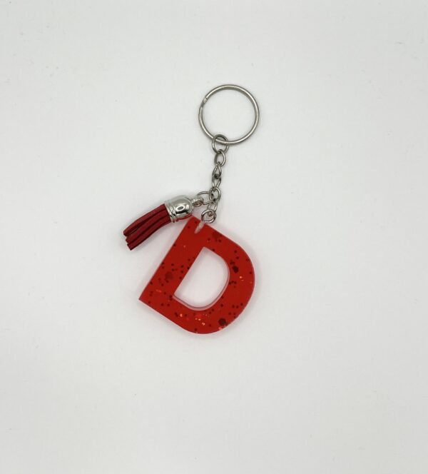 Porte clé lettre D rouge