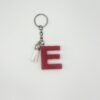 Porte clé lettre E rose