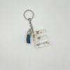Porte clé lettre E transparent