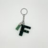 Porte clé lettre F vert