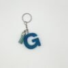Porte clé lettre G bleu