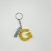 Porte clé lettre G jaune