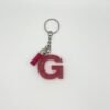 Porte clé lettre G rose
