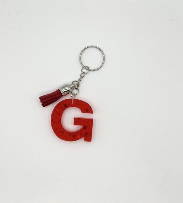 Porte clé lettre G rouge