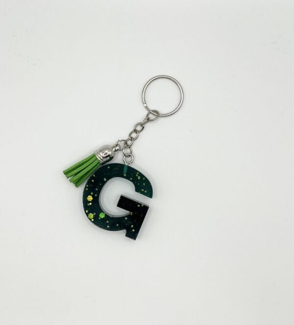 Porte clé lettre G vert