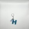 Porte clé lettre H bleu
