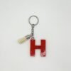 Porte clé lettre H rouge