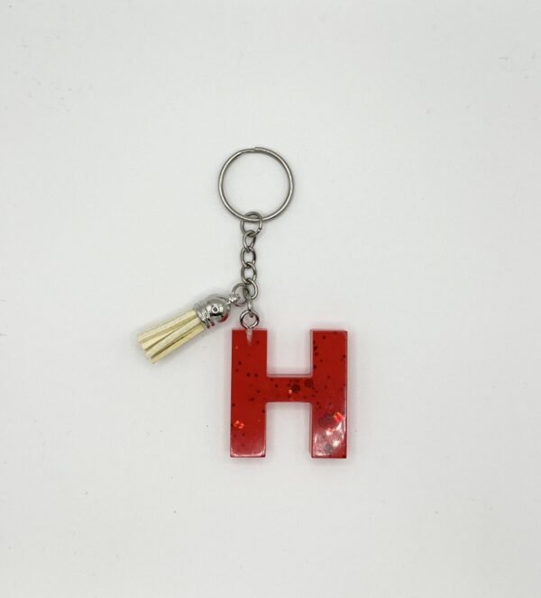 Porte clé lettre H rouge