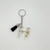 Porte clé lettre H transparent