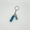Porte clé lettre I bleu