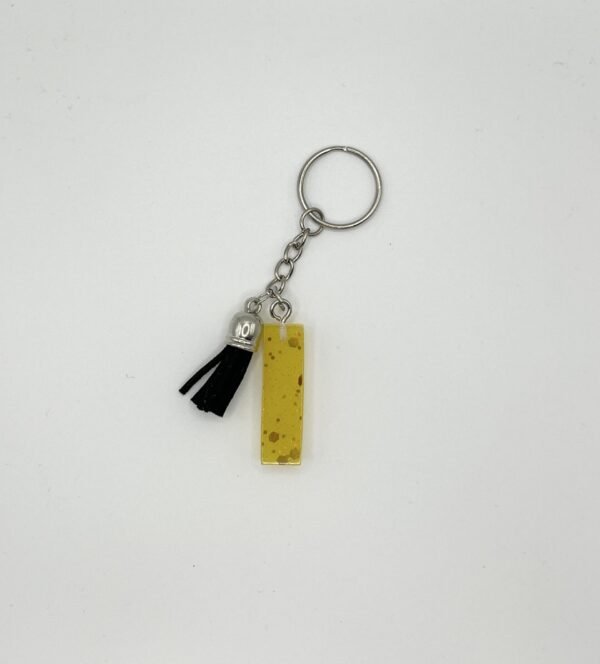 Porte clé lettre I jaune