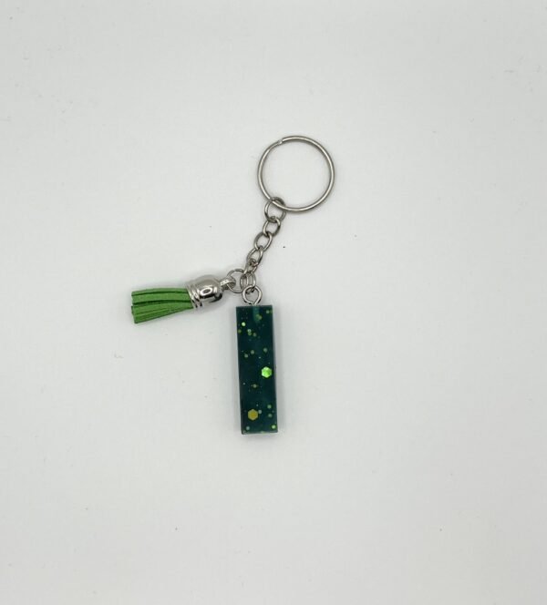 Porte clé lettre I vert