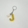 Porte clé lettre J jaune