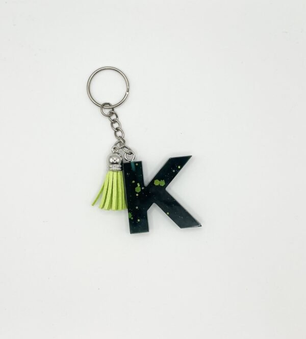 Porte clé lettre K vert