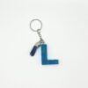 Porte clé lettre L bleu