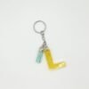 Porte clé lettre L jaune