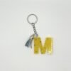 Porte clé lettre M jaune
