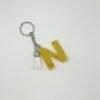 Porte clé lettre N jaune