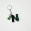 Porte clé lettre N vert