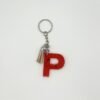 Porte clé lettre P rouge