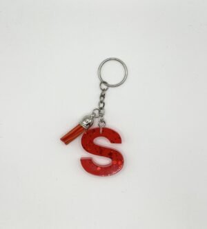 Porte clé lettre S rouge